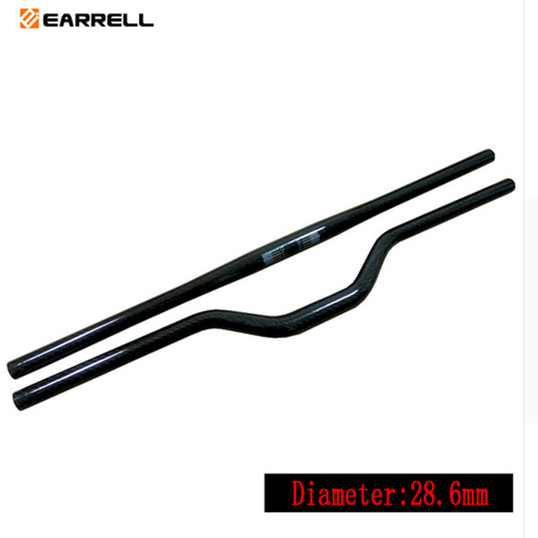 EARRELL Cycling Carbon Handlebar MTB Straight Flat/Riser Handle Bars Mountain Bike 28.6*690MM glossy Bicycle Handlebar