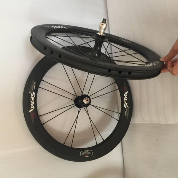 SEMA 16inch 349 carbon wheel with hubsmith hub for brompton bike folding bike super light weight wheel best quality