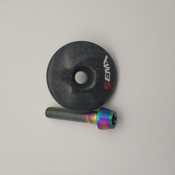 SEMA carbon stem cover carbon head cap with titanium screw super light weight carbon cap and titanium screw for balance bike