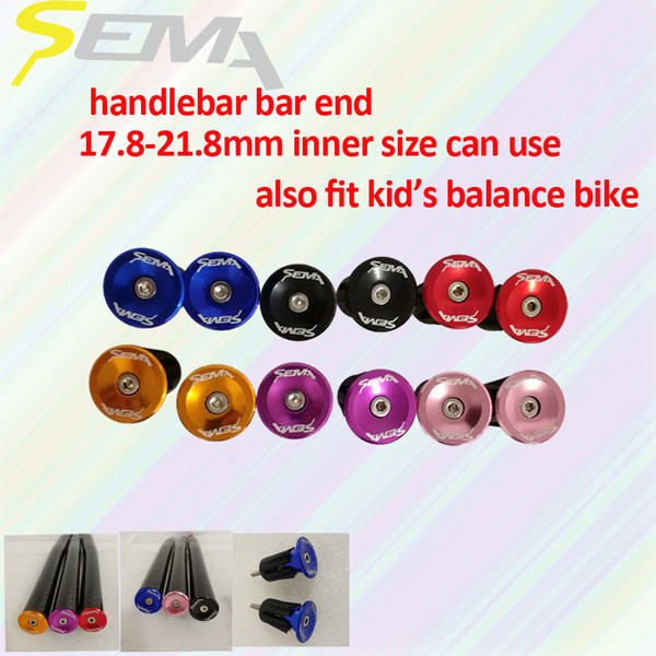 SEMA newest handlebar bar end aliminum alloy handlebar end with different color bar end fit 17.6-21.8mm inner size can use