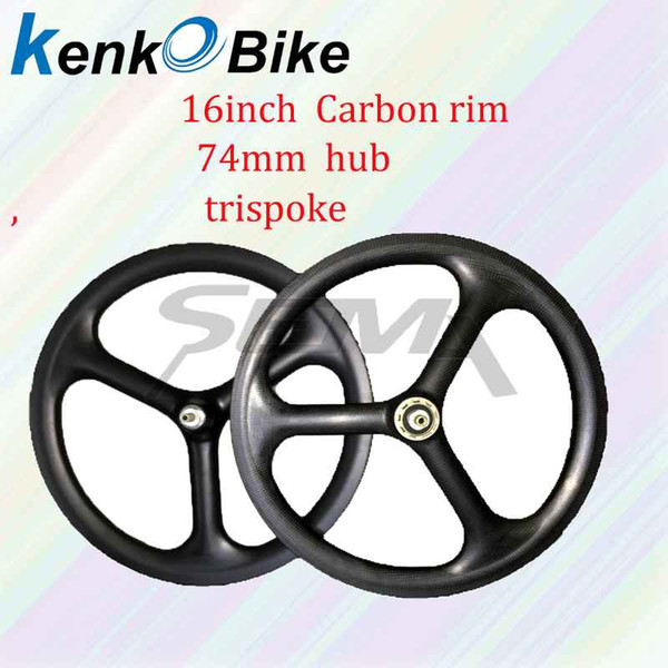 SEMA 16inch 349 carbon wheel tri-spoke carbon wheel High Quality Lifetime Warranty cycling wheels for brompton bike and folding bike