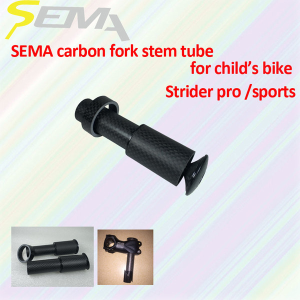 SEMA 3K carbon fork stem parts diy for children balance bike best quality lightweight 47g titanium screw carbon cap and washer