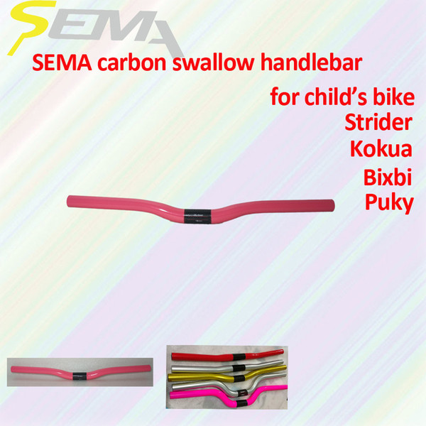 SEMA carbon handlebar for child's balance bike push bike custon length super light weight colorful carbon handlebar can custom color