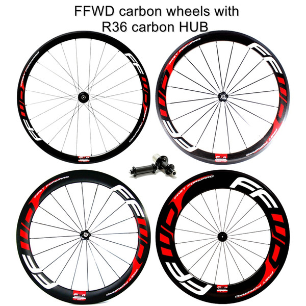 Outlet!! R36 carbon hub 38/50/60/88mm Clincher with FFWD F4R F5R F6R F9R paint 700C full carbon road bike wheels wheelset