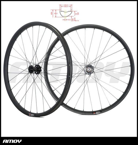 BOOST wheelset 29er MTB XC 35mm asymmetric 28mm deep 29inch clincher tubeless straight pull wheels 110mm 148mm