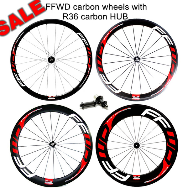 Outlet!! R36 carbon hub 38/50/60/88mm Clincher with FFWD F4R F5R F6R F9R paint 700C full carbon road bike wheels wheelsets