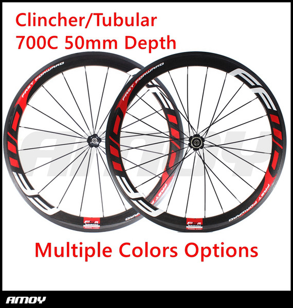 Free Shipping FFWD wheels 700C F5R 50mm bicycle wheelset NOvatec hubs full carbon road bike wheels