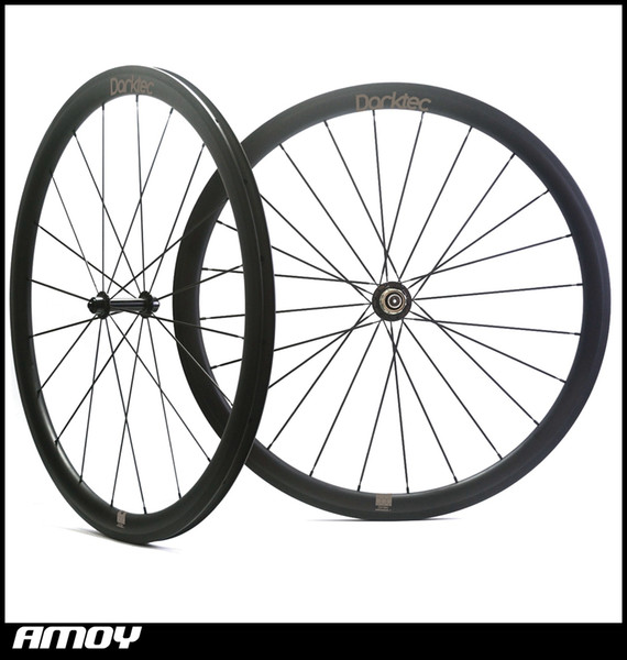 Free shipping 700C 25mm wide 38mm clincher carbon wheelsets with powerway R13 hub glossy or matte chinese road bicycle wheels