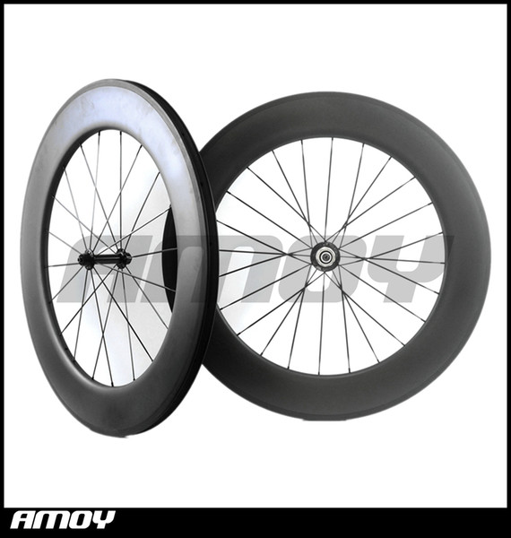 Free shipping 700C 25mm wide 88mm clincher carbon wheels V brake carbon wheelsets with powerway R13 hub road bicycle wheels