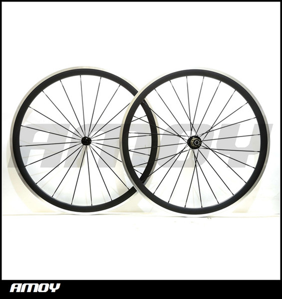 Alloy braking surface 700c 38mm Carbon Fiber Clincher Road Bike Bicycle Wheels with Novatec Hubs Cycling wheelset