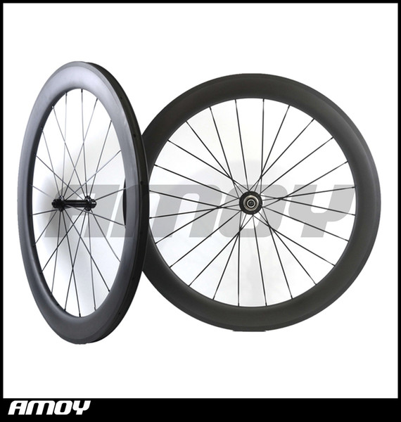 Free shipping Carbon wheels 60mm clincher carbon wheelset, 700C 25mm wide Road bike carbon bicycle wheels road bike60 mm rim