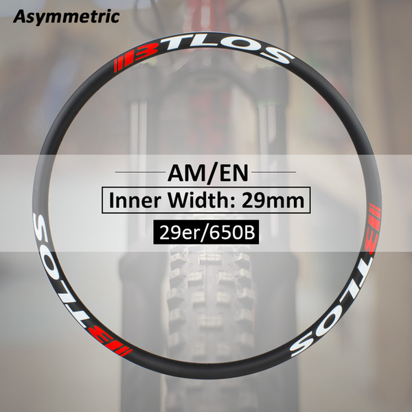 Asymmetric 29mm inner width All mountain Enduro cycling carbon fiber rims - M-i29A