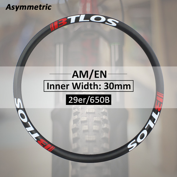 Asymmetric 30mm internal width carbon rim light enduro rim - M-i30A