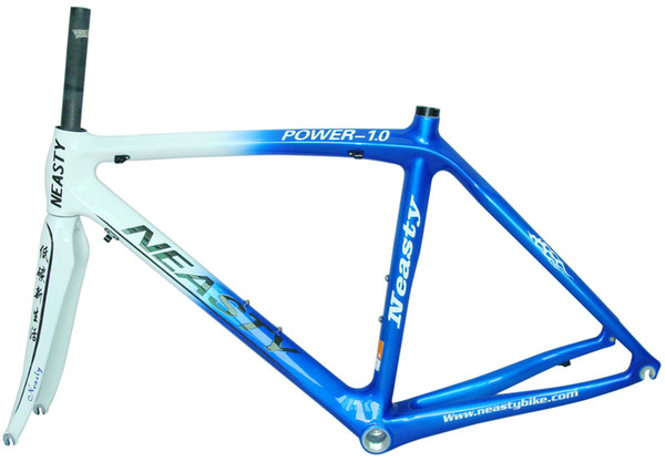 700C Blue and white labeling carbon fiber road frame NEASTY brand frame custom bicycle frame DIY painting/matte/gloss/paint labeling