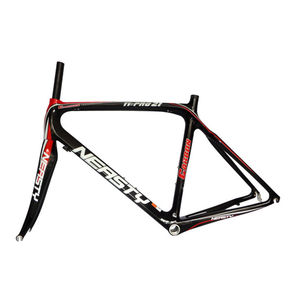 Price Reduction Red and Black Labeling with Neast Frame Ride Equipment Accessories 48-56CM 12K Carbon Fiber Bicycle Road Frame Made in China