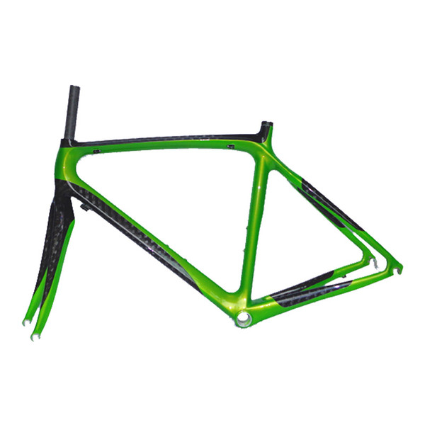 700C Pearl green and black 12k carbon fiber road frame NEASTY brand frame custom bicycle frame and carbon fibre fork DIY painting