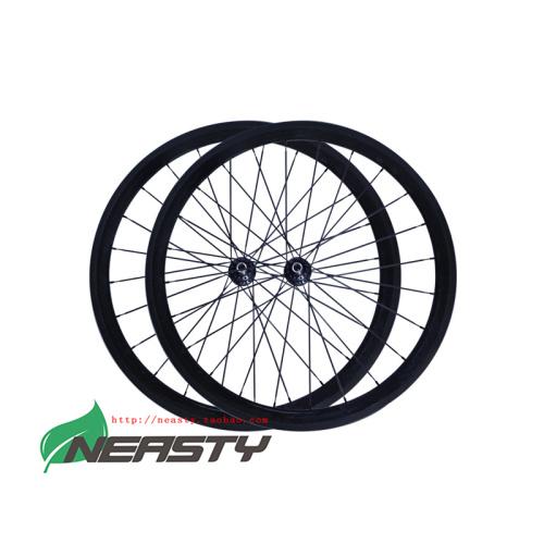 700C Carbon Fibre Road Bicycle Wheel Set, V brake, 42mm, 11 Speed, natural color, no painting