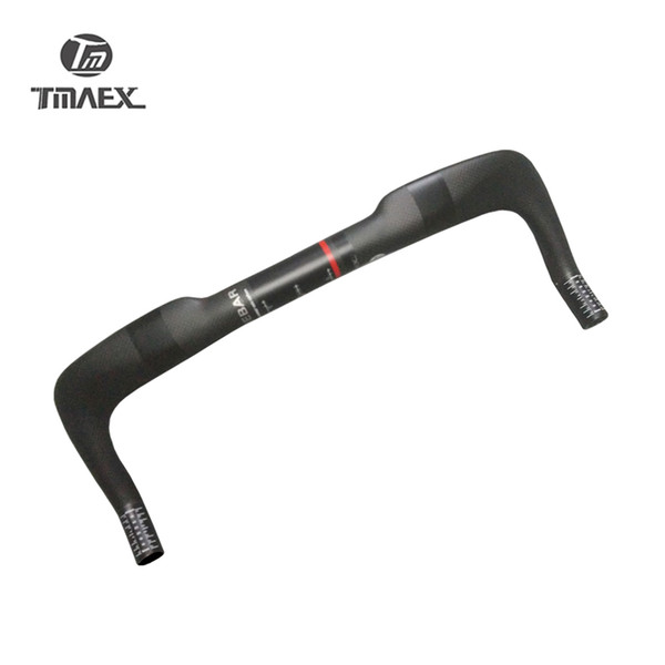 TMAEX-Full 3k Carbon Road Bicycle TT Handlebar 380/400/420/440mm Cycling Road Bike Carbon Handlebars Suitble For Rest Handlebar