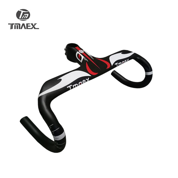 TMAEX Carbon Handlebar Bike Handlebar Road Bike Integrated Handlebar Bent Bar 400/420/440mm Bike Part Manillar Carbono Carrete