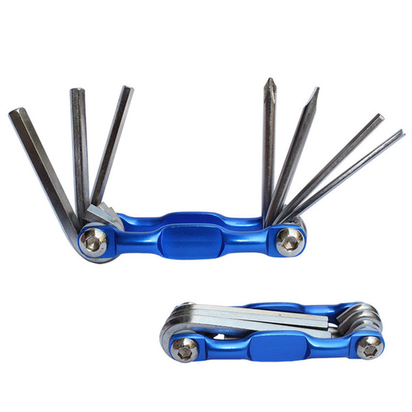 7 in 1 Folding Bike Repairing Tools Fixing Bicycle Cycling Tool Kit Wrench Screwdriver Cycle Multifunction Tools Fast Shipping