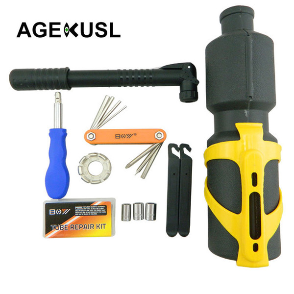 AGEKUSL Bike Repair Kits Multifunction Tool Set Bicycle Tire Patches Tool With Portable Box Bag 16 In 1