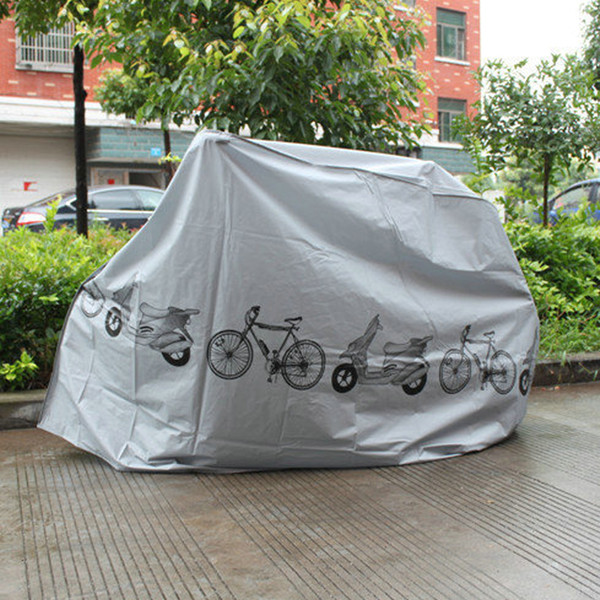 (Grey Color) 210*100cm Bike Bicycle Cycling Rain And Dust Protector Cover Waterproof Protection Garage Free Shipping