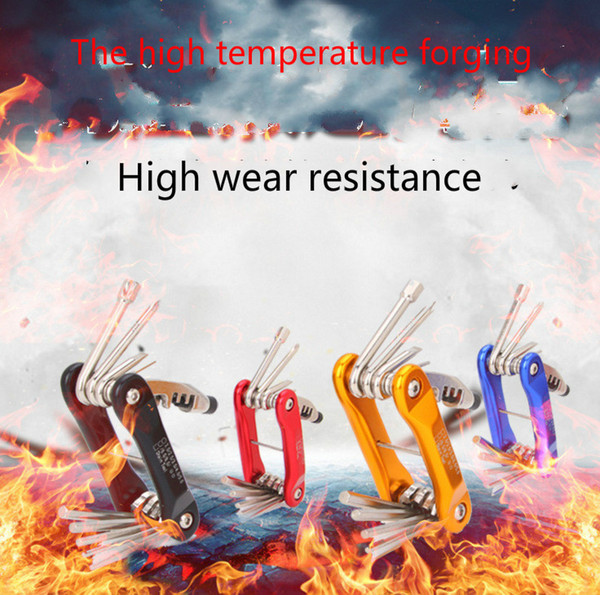 with New Bicycle Tools Portable Multi-function gadget Small and portable camping Combination Outdoor vehicle repair tools