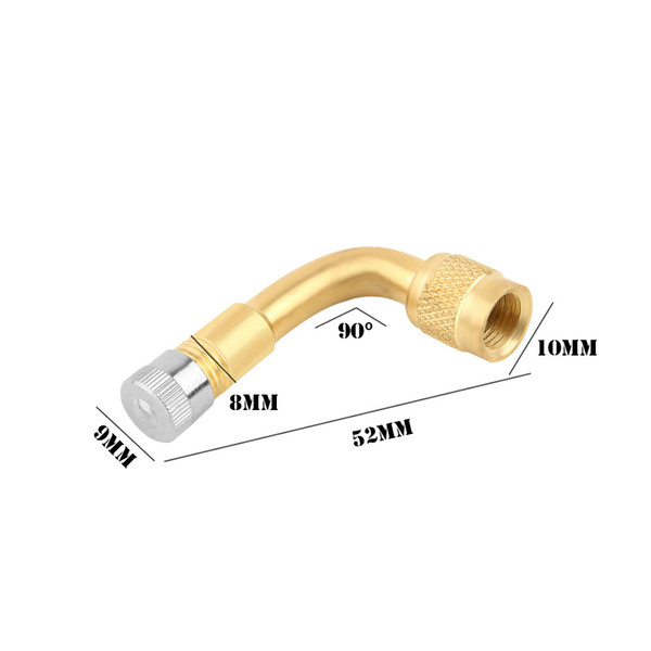 45/90/135 Degree Angle Brass Air Tyre Valve Schrader Valve Stem with Extension Adapter Air Tyre Valve Stem Extender Wholesale