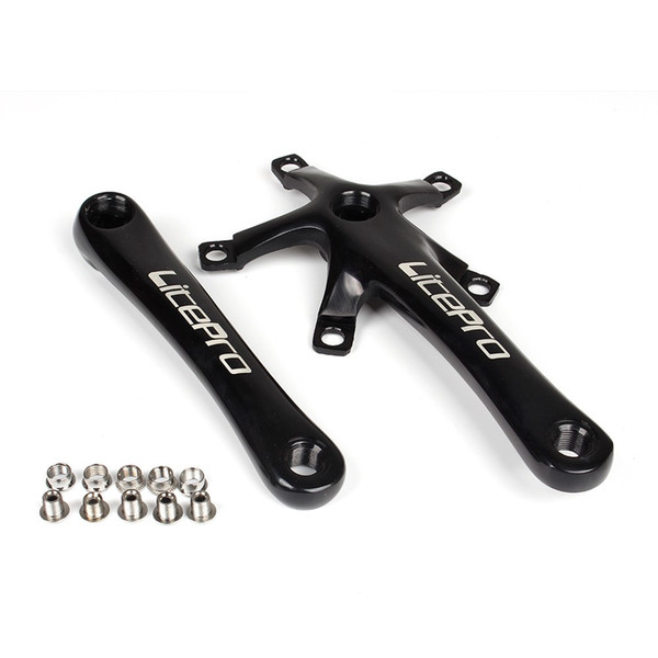 Bike Cycling Bicycle 170MM Crank Arm Set Folding Crank fix gear repair kit BCD 130MM 5Square Holes Crankset Bike Tools Accessories