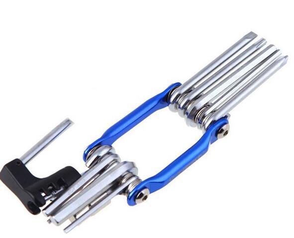 Wholesale New Multifunction Bike Tools 11 in 1 Bicycle Repairing Set Bike Repair Tool Kit Wrench Screwdriver Chain Carbon Steel Bike Tool