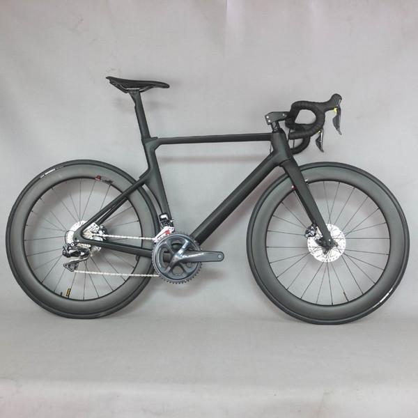 2019 Disc Carbon Road bike Complete Bicycle Carbon with SH1MAO R8070 DI2 groupset 350 hubs wheel TT-X16