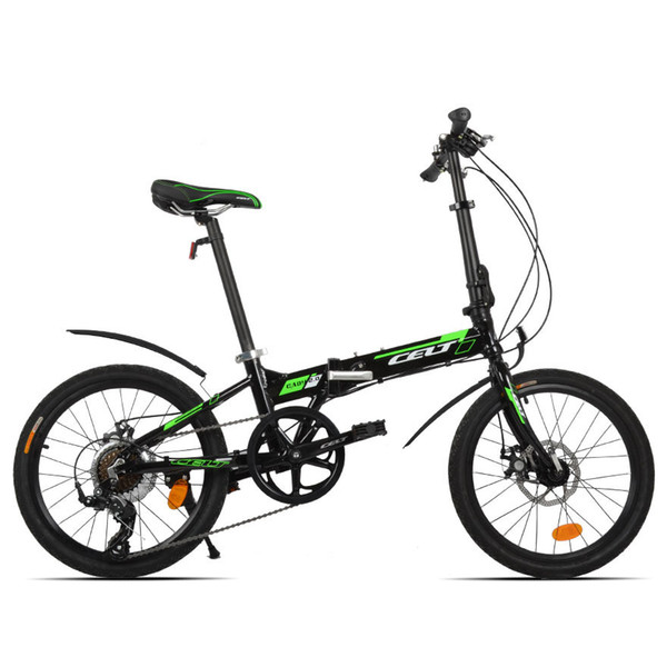 2019 new 20 inch fast folding bicycle variable shift disc brake front and rear shock absorber bicycle