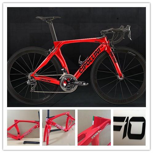 All Red Cipollini RB1K THE ONE Carbon Road Complete Bike With Ultegra 5800 R8000 Groupset 50mm carbon road wheelset