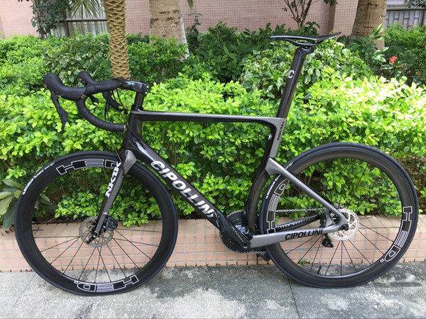 T1100 3K Glossy Black Grey MCipollini NK1K Disk complete bike full bicycle with 105 7020 groupset 50mm Disc carbon wheelset free shiping