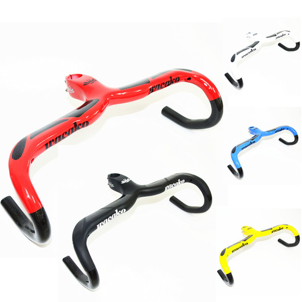 Full Carbon Fiber Road Bicycle Integrated Carbon Handlebar with 28.6mm stem diameter Carbon Road Handlebar Bike Parts