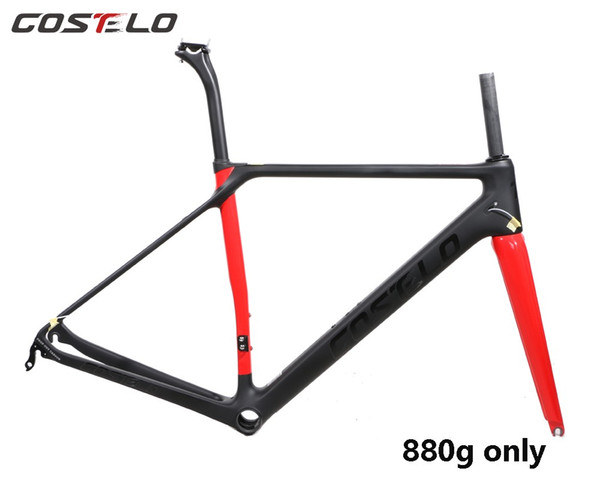 COSTELO carbon road bike frame,fork headset clamp, seatpost Carbon Road bicycle Frame 880g SLX free shipping