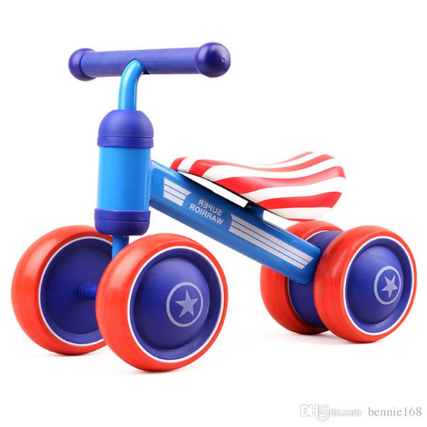 Captain American Baby Balance Bike Kids Toddlers Ride On Step Balance Bike Scooter NO Pedal Driving Bikes For 1-3 Years Old Baby