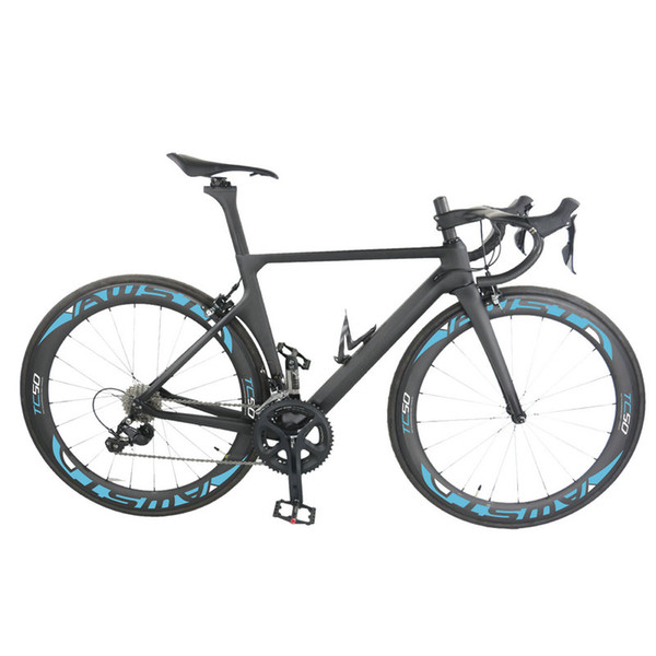 AWST new style full carbon complete bike T1000 UD full bike with R8000 groupset +wheels +handlebar+saddle sky blue frame free shipping