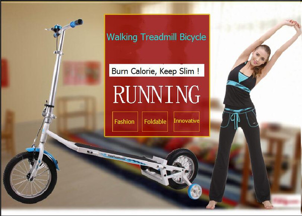 2017 Innovative Design Household multifunction folding treadmill running machine manual control speed adjustable runway walking bicycle