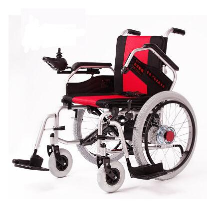 Wholesale-Electric wheelchair disabled elderly old man walking vehicle Portable folding wheelchair brake