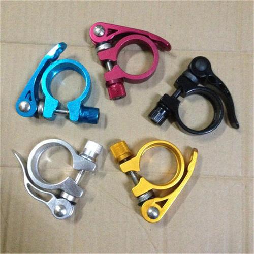 5pcs/lot Bicycle Outdoor Bicycle Quick Release Aluminium Alloy Bike Seat Post Seatpost Clamp 5 colors new