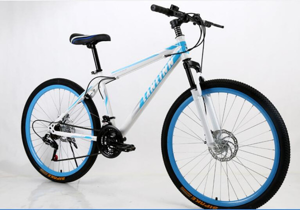 Outdoor cyclings 21 Speed carbon steel bikes 26 * 17 inches Mountain Bikes off road brake cross country broken wing