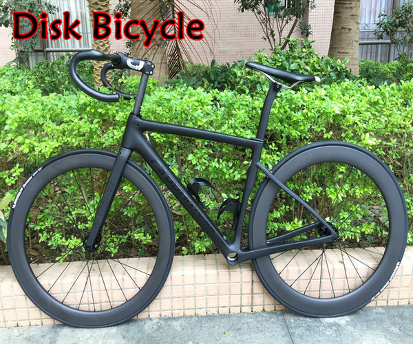 2018 New arrival Black on Black BoB CARROWTER disk Bicycle with 7020 groupset carbon road frames 50mm disk carbon wheels free shipping