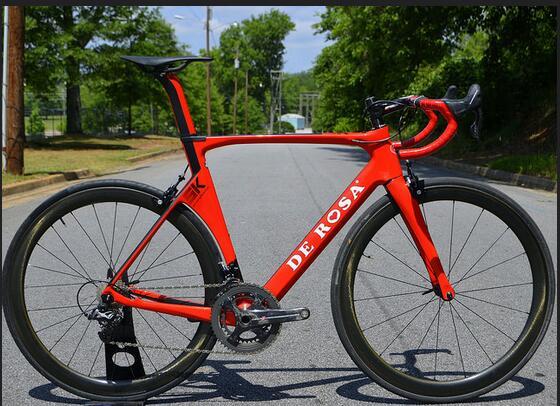 All Red De rosa Diy Carbon Road Full Bike/Complete Bike With Ultegra R8010 Groupset direct mount brake