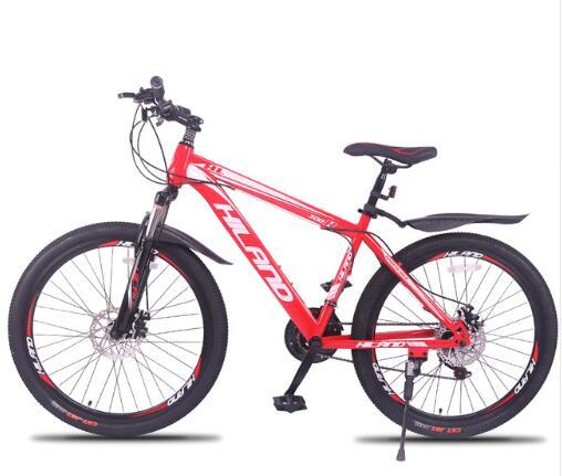 26 inch Mountain Bike Steel Frame Bicycle with Shimano Break and Shifter Black and Red for 150-180cm Hight