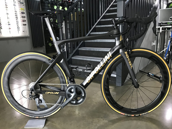 T1000 3K Gold logo Black MCipollini NK1K complete bike full bicycle with 105 5800 groupset 50mm carbon wheelset free shiping