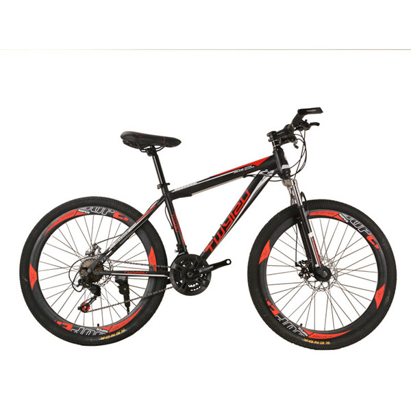 Mountain bike 24-inch/26-inch steel shock absorption 21-speed/24-speed/27-speed Aluminum alloy mountain bikes Variable speed bic