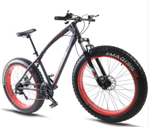 mountain bike 7/21/24 bicycle speed 26x4.0 fat bike Spring Fork snow bikes road bicycles mechanical disc brakes