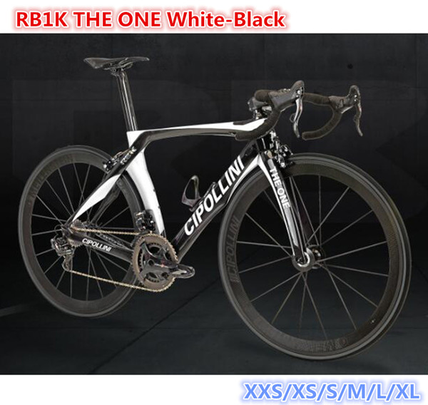 T1000 3K Glossy MCipollini RB1K THE ONE White-Black complete bike full bicycle with 105 5800 groupset 50mm carbon wheelset 002 free shiping