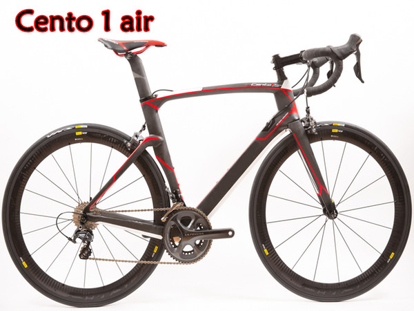 Cento 1 air Complete Bicycle with R8000 Groupset Cento1air carbon road frames 50mm carbon wheelset 23mm Novatec A271 hubs free shipping